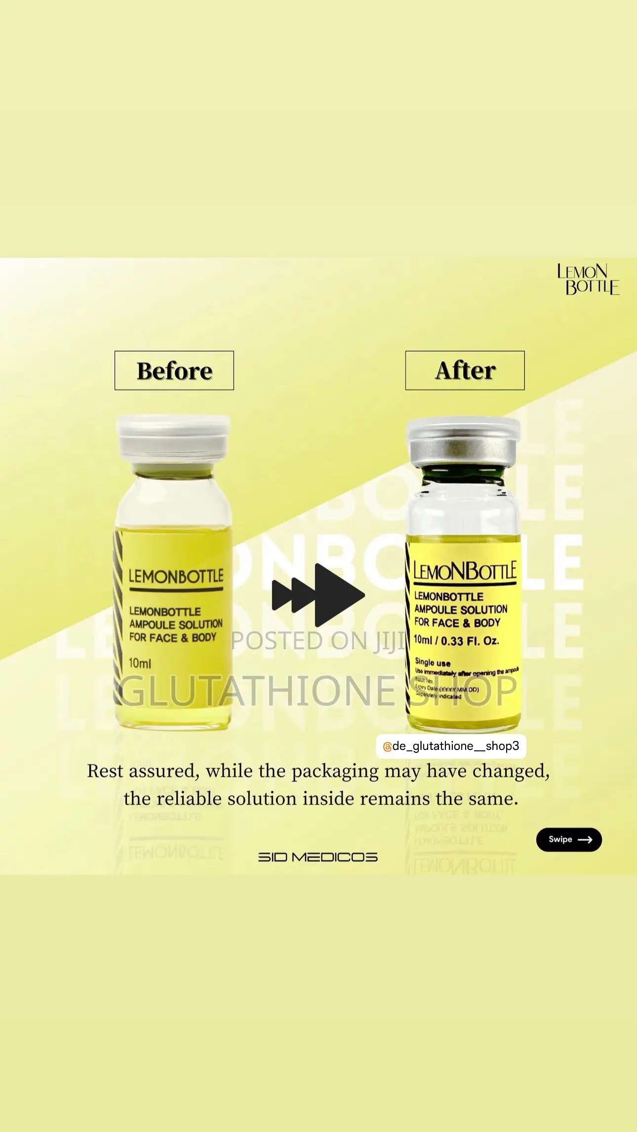 New Packaging of Lemon Bottle Advance Lipolysis