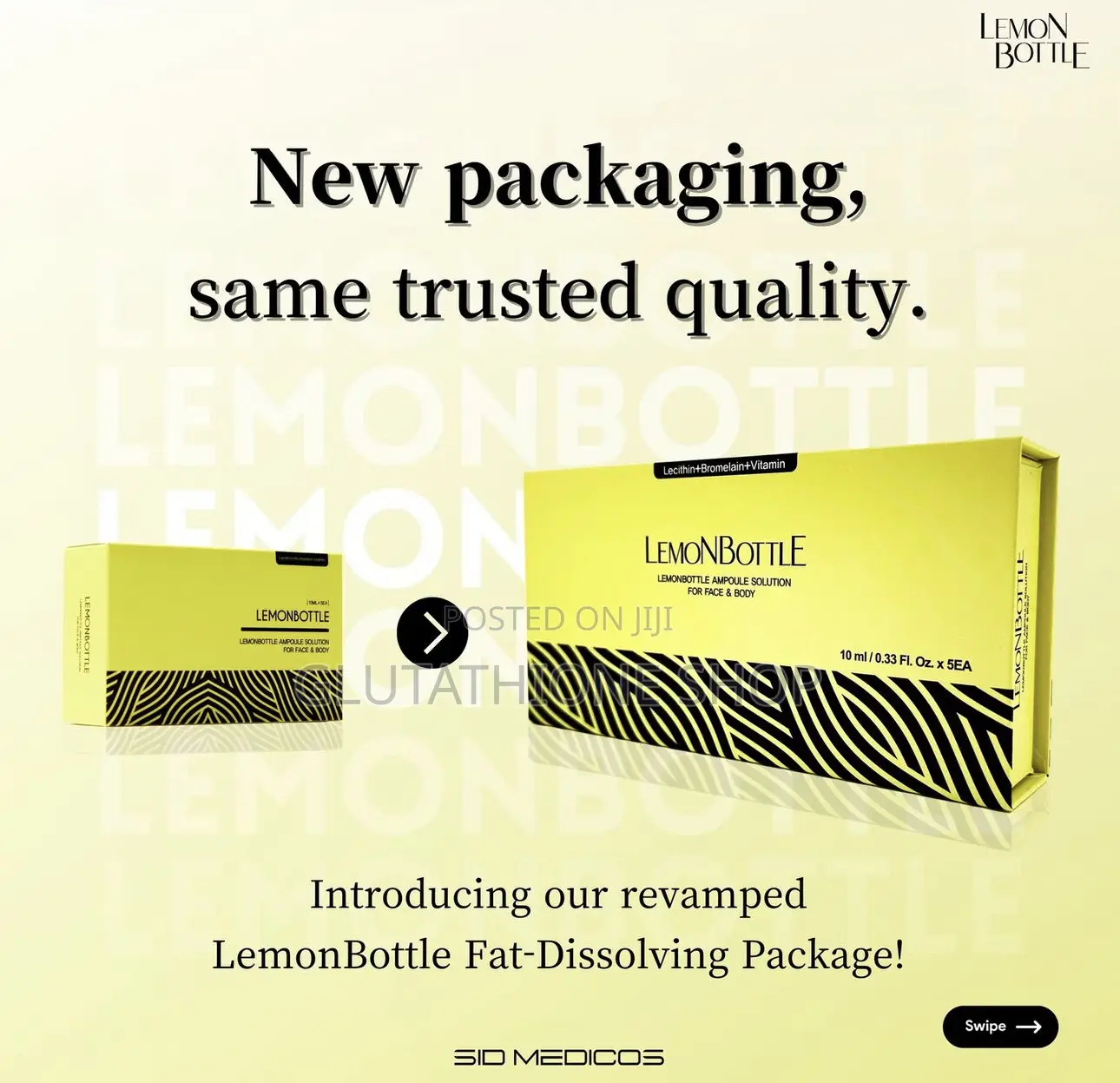 New Packaging of Lemon Bottle Advance Lipolysis