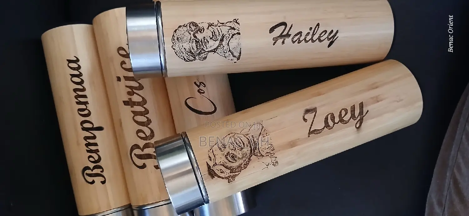 Temp. Bamboo Flasks Customized as Souvenir