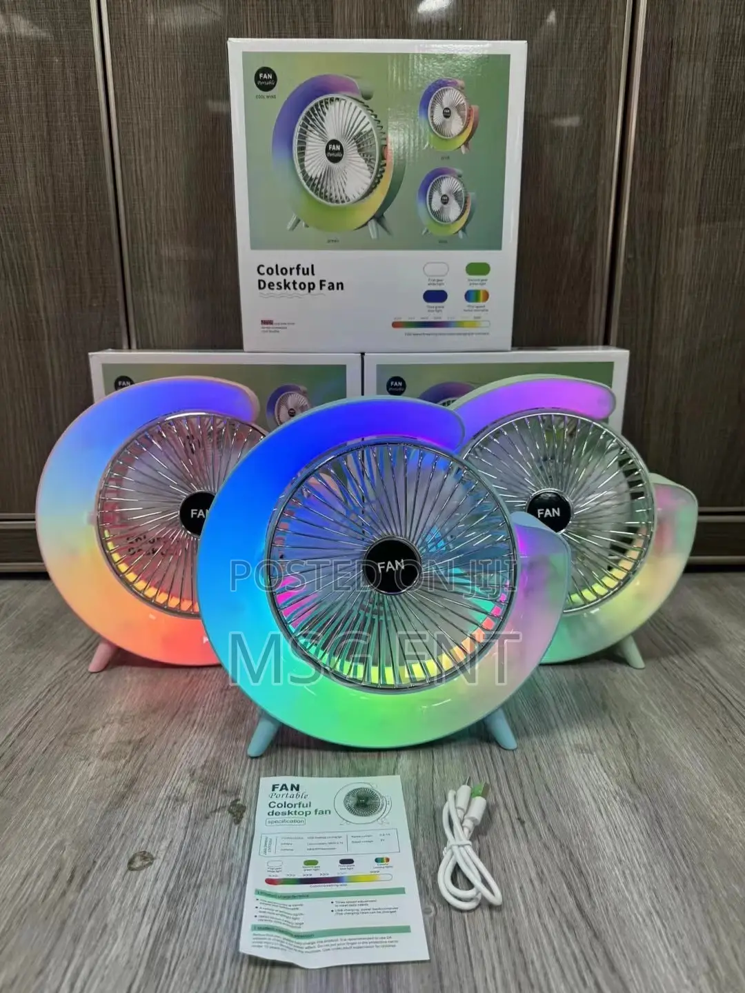 Rechargeable Fan With Light