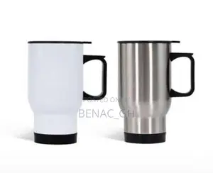 White Travel Mug With Printing as Souvenirs