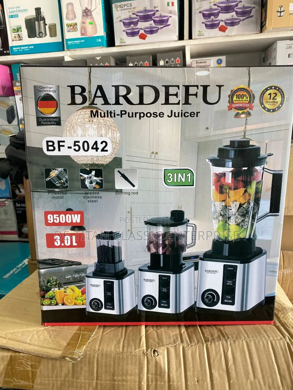 3in1- Professional Heavy Duty Commercial Blender-3 L-9500w