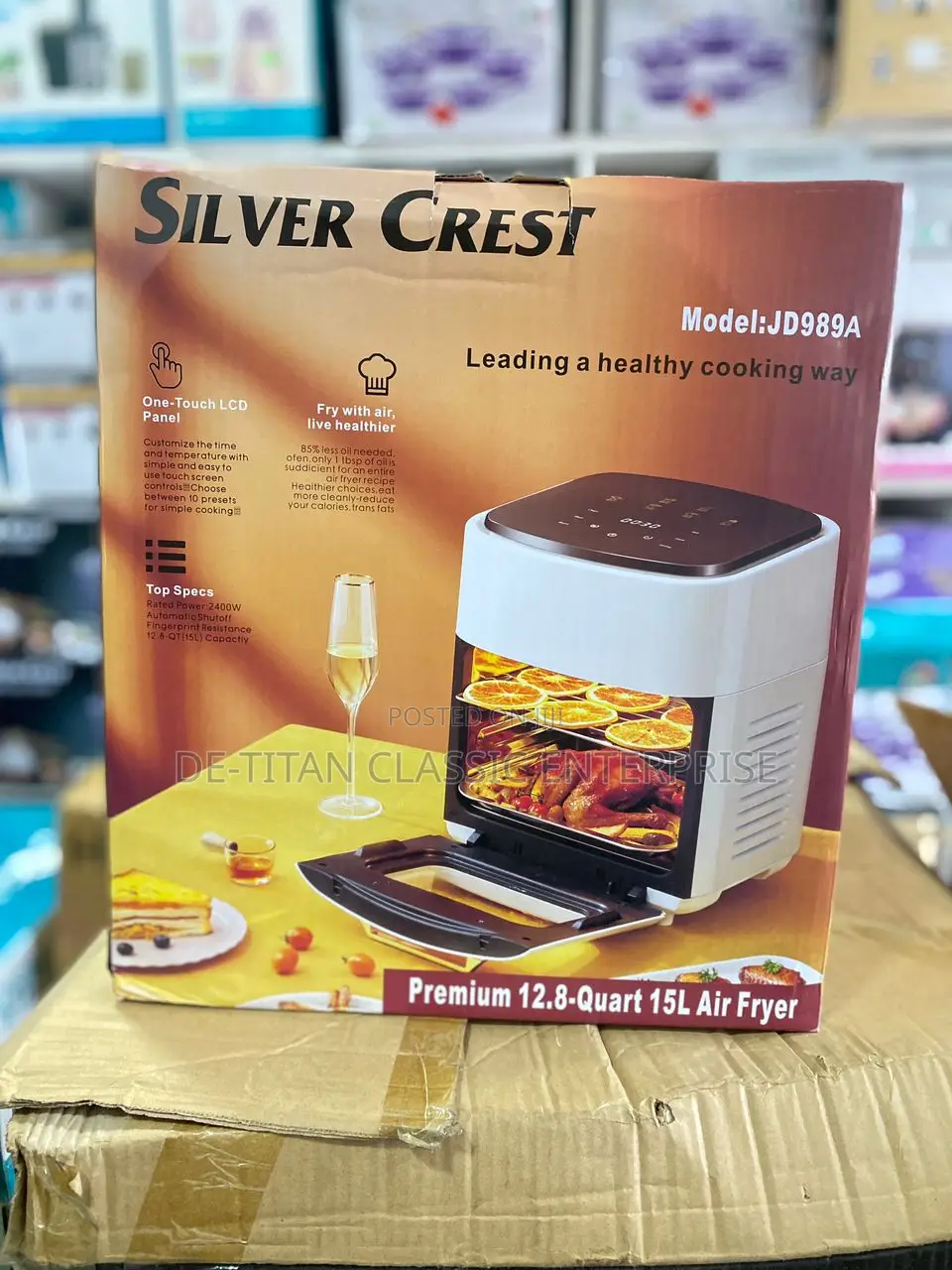 Extra Large Capacity Smoke-Free Airfryer Oven - 15liters