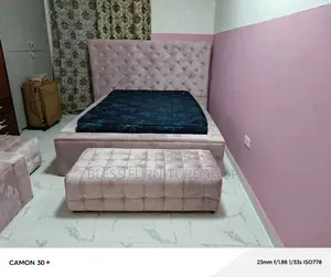Queen Size Bed Frame and Ottoman