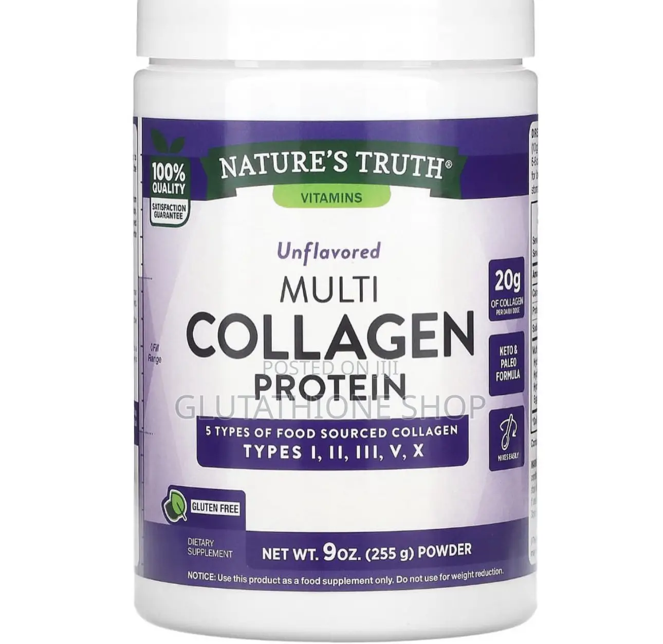 Nature's Truth Multi Collagen Peptide Type I, II, III, V, X
