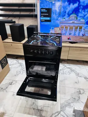 Ultra Modern Gas Oven 50/50 4burner Black Volcano