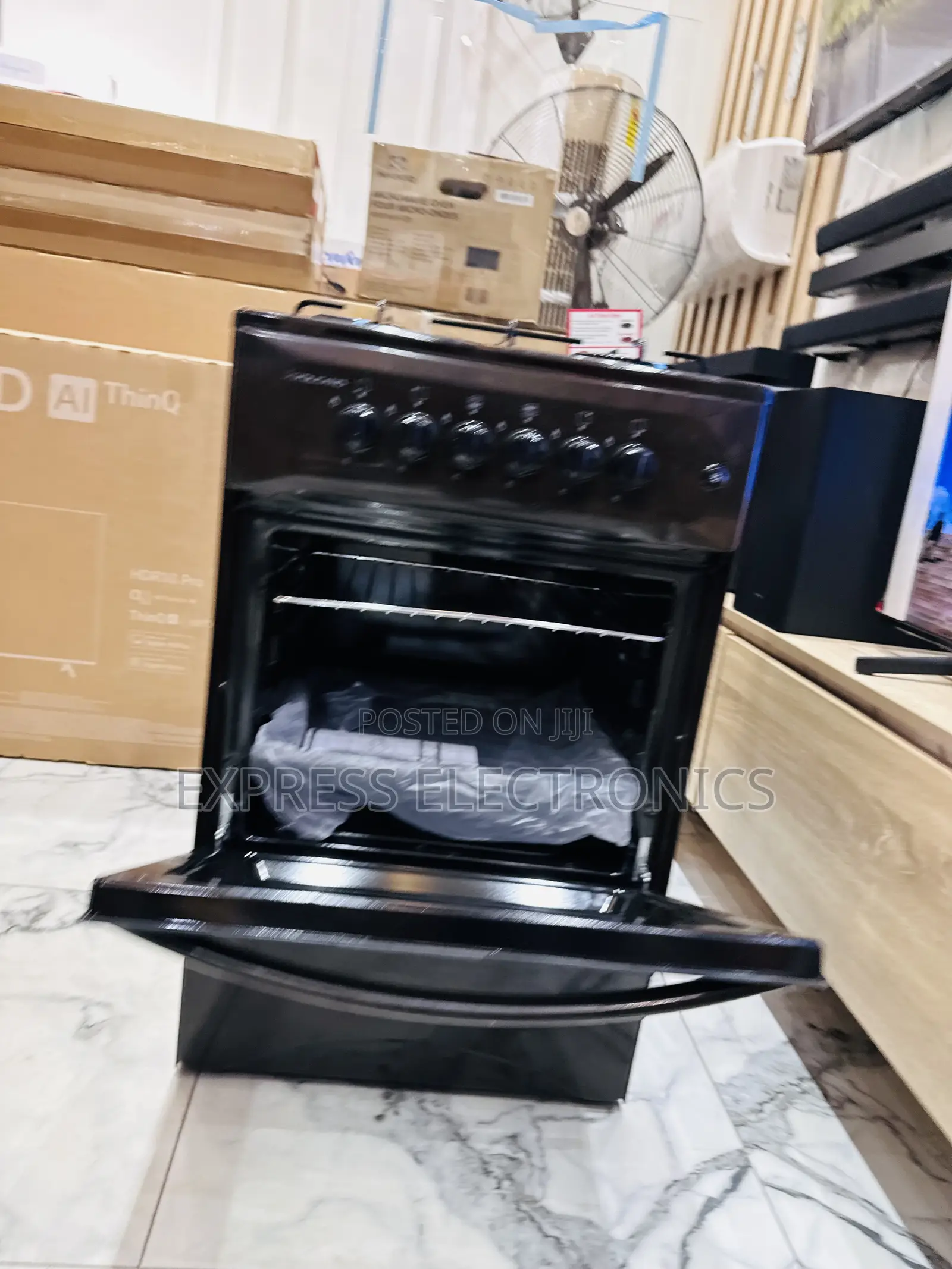 Text 10gig Store Black Gas Cooker Oven 4buner 50/50