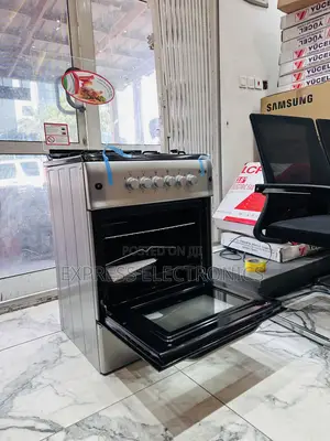 Grey Stainless Steel Gas Oven 4burner 50/50 Volcano