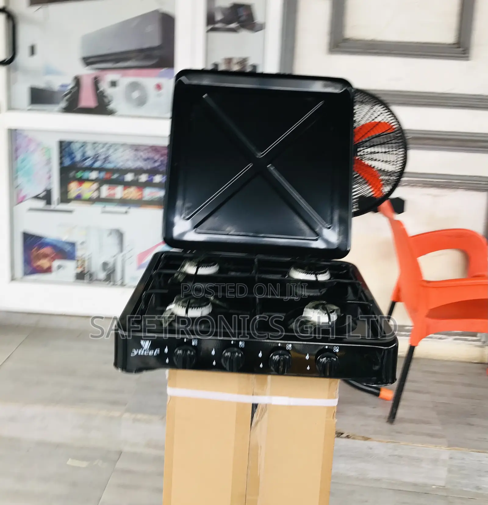Lastest Black 4 Gas Cooker Stove Tabletop Volcano