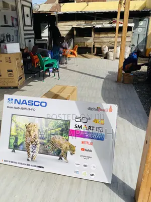 Authentic Nasco 50 Inch Uhd Digital Satellite Smart Tv.