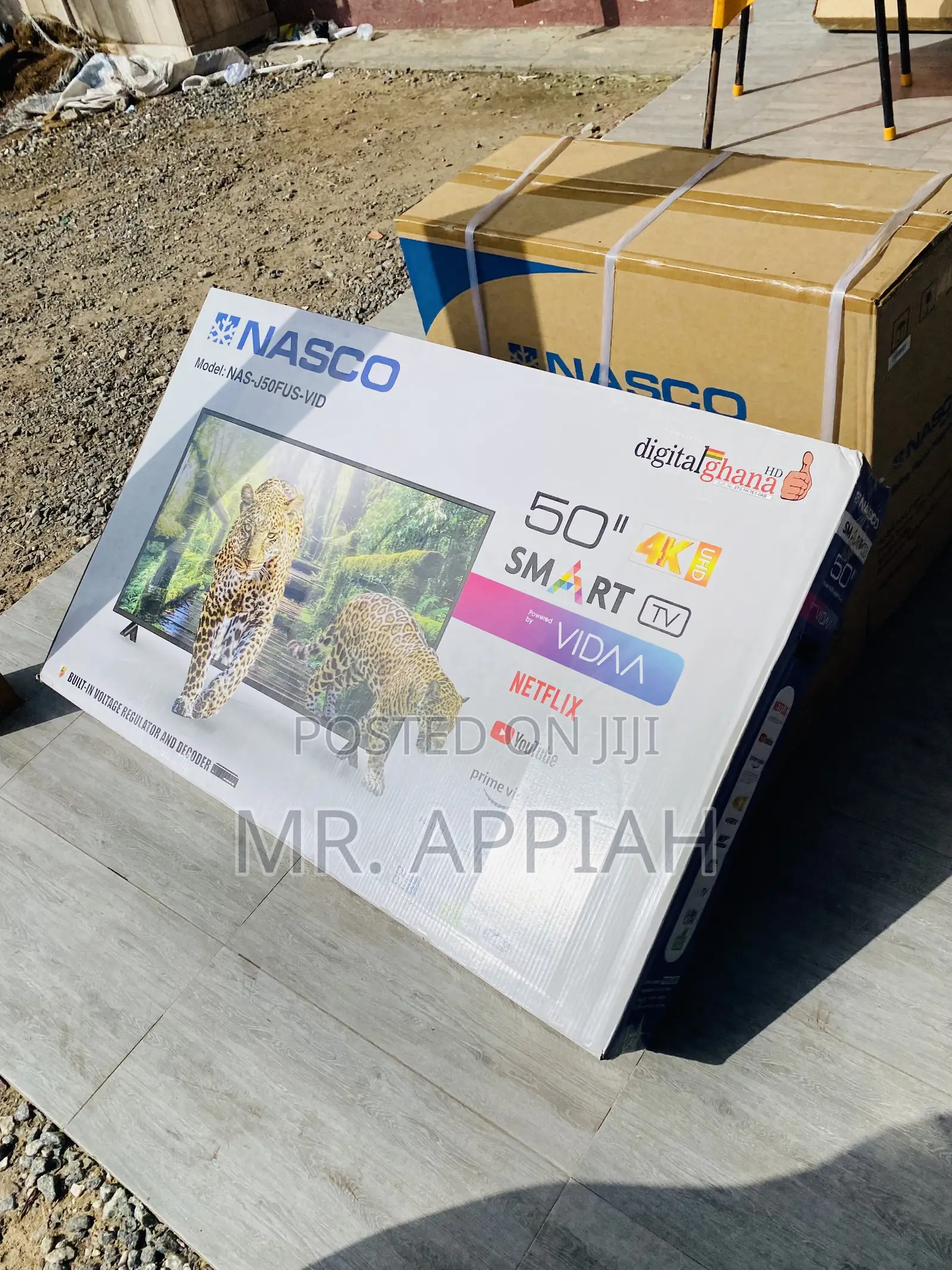 Authentic Nasco 50 Inch Uhd Digital Satellite Smart Tv.