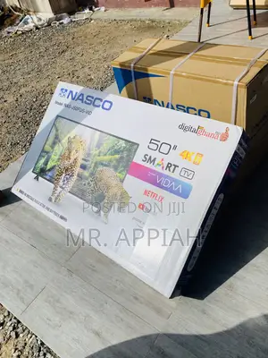 Authentic Nasco 50 Inch Uhd Digital Satellite Smart Tv.
