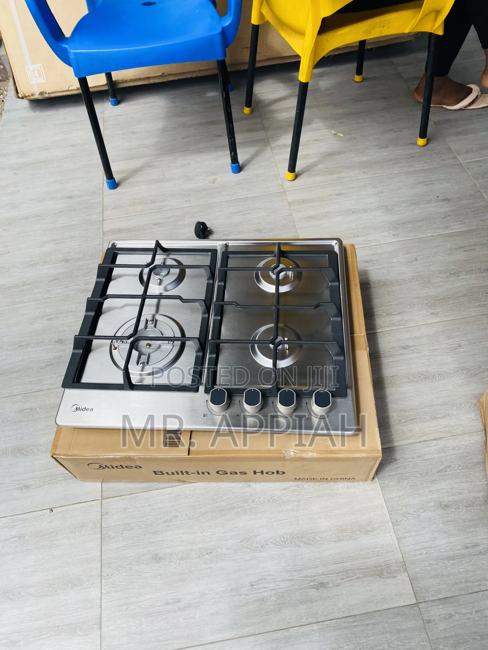 MIDEA 4 Burner Gas Hob (60G40ME),Gray.