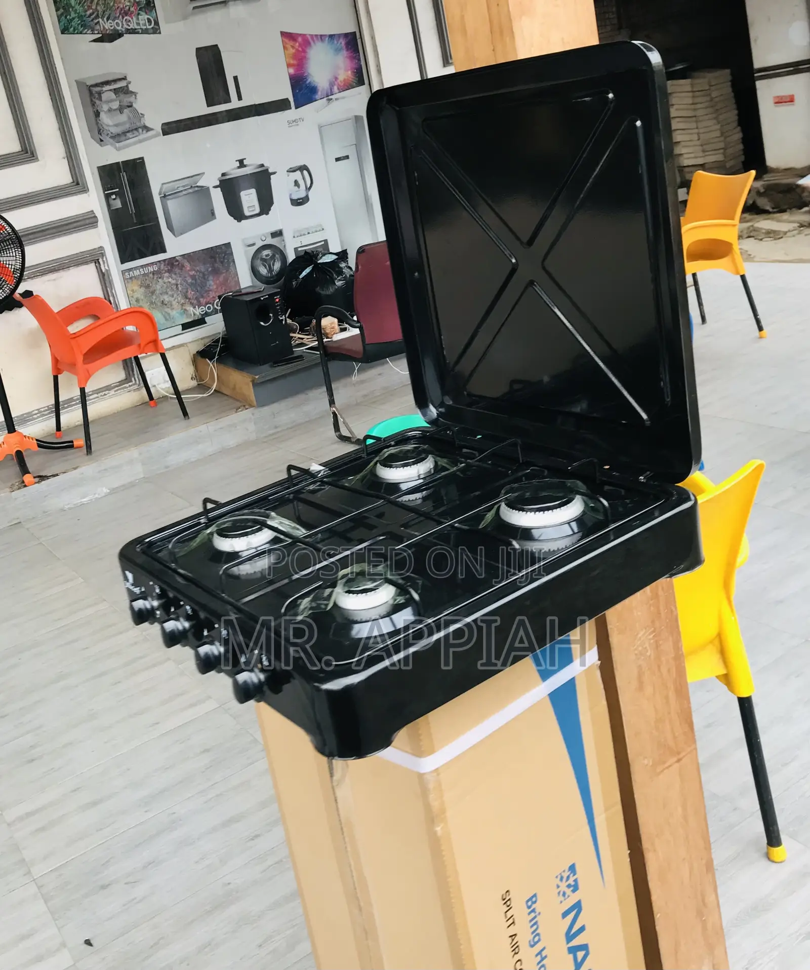 Sealed in Box Volcano 4 Burner Table Top Cooker(Black).