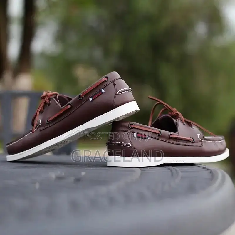 This Is Original Men Sebago Genuine Leather Shoe Docksides