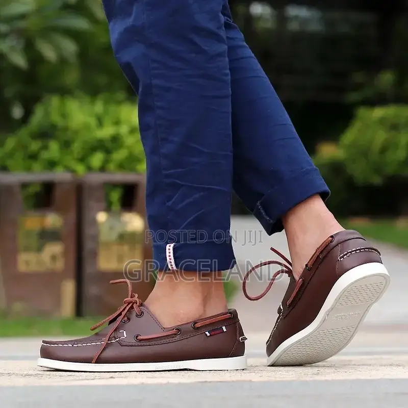 This Is Original Men Sebago Genuine Leather Shoe Docksides