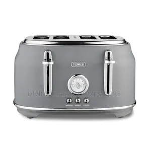 Tower Renaissance 4 Slice Bread Toaster, Grey