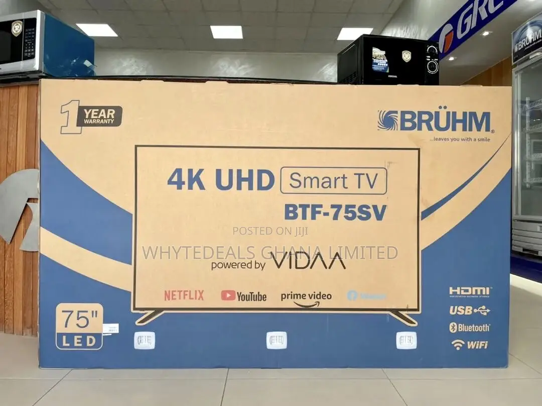 Bruhm 75" Smart Led Tv|Ultra Hd |2160p|Voice-Control|Bluetooth 2026