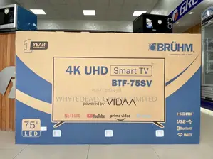 Bruhm 75" Smart Led Tv|Ultra Hd |2160p|Voice-Control|Bluetooth 2026