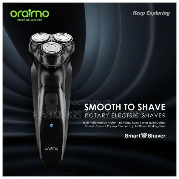 Oraimo Smart Shaver 3d Rotary Electric Shaver