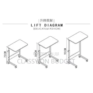 Adjustable Laptop Bed/ Side/ Study Table