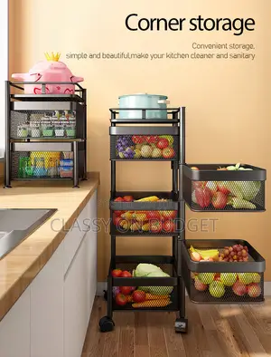 5 Tier Multipurpose Rotating Storage Rack/ Trolley
