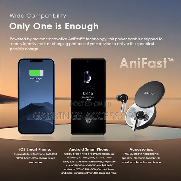 Oraimo Pilot 15 Flash 20000 Mah~15W Powerbank
