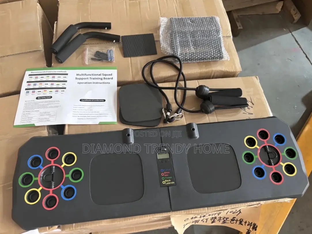 Push Up Board With Automatic Timer and Resistance Band.