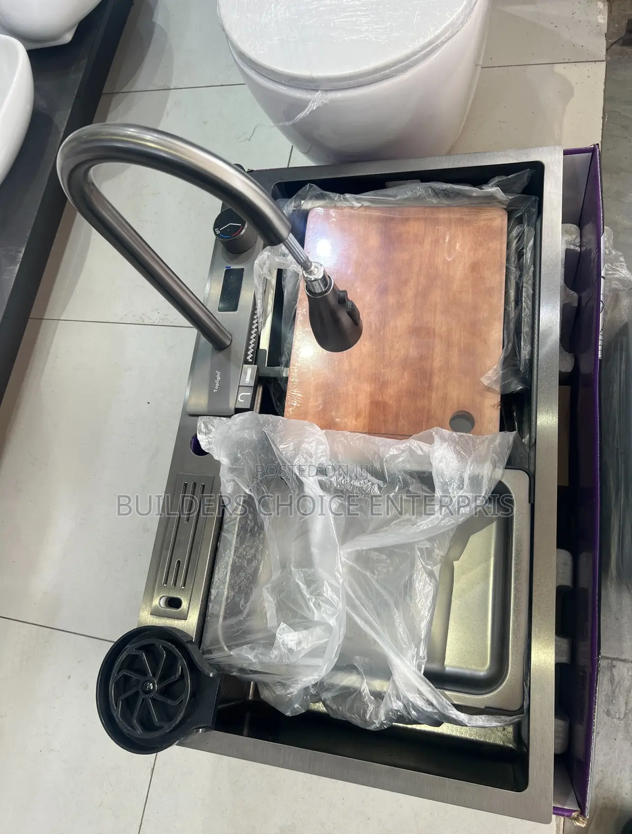 Double Water Fall Kitchen Sink (Large Single Bowl )