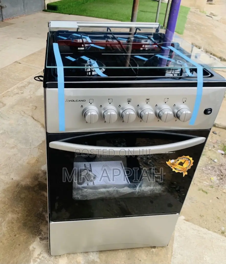 4 Gas Volcano 50x50 Burner With Oven(Gray).
