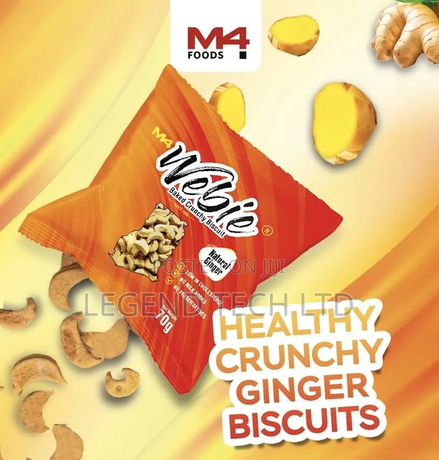 Webie Baked Crunchy Biscuits Vanilla/Chocolate Ginger