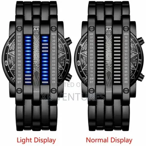 Binary Matrix Blue LED Digital Watch