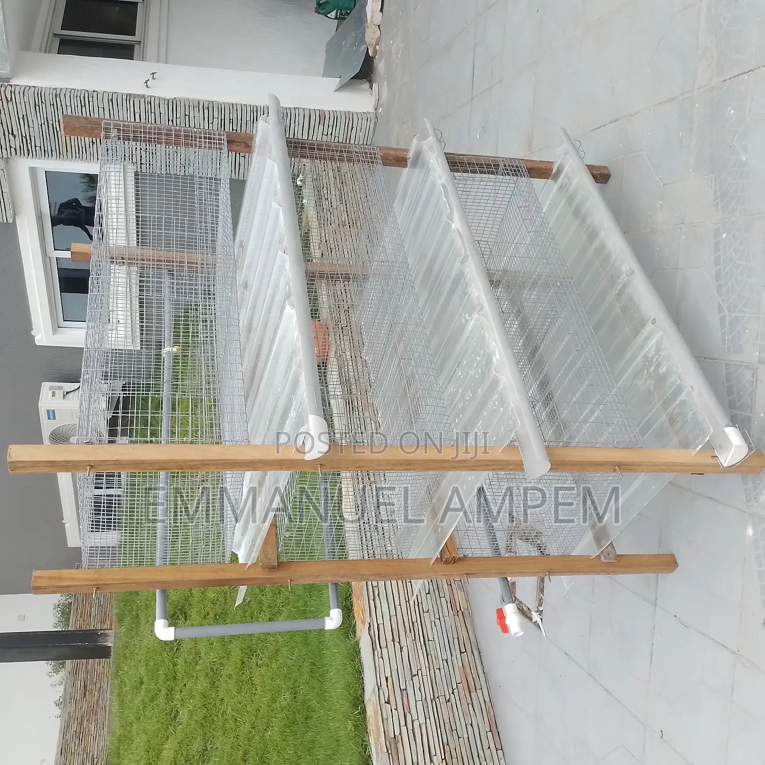 6 Unit Galvanised Cage for Rabbits and Grasscutters