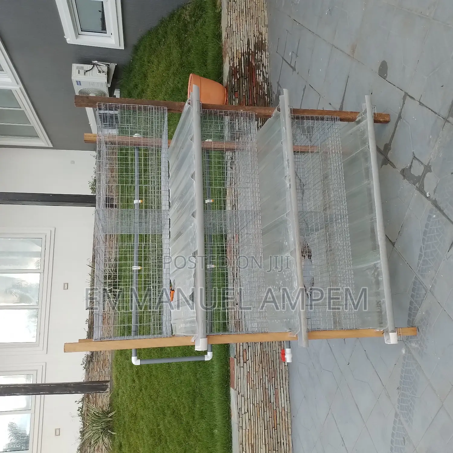 6 Unit Galvanised Cage for Rabbits and Grasscutters