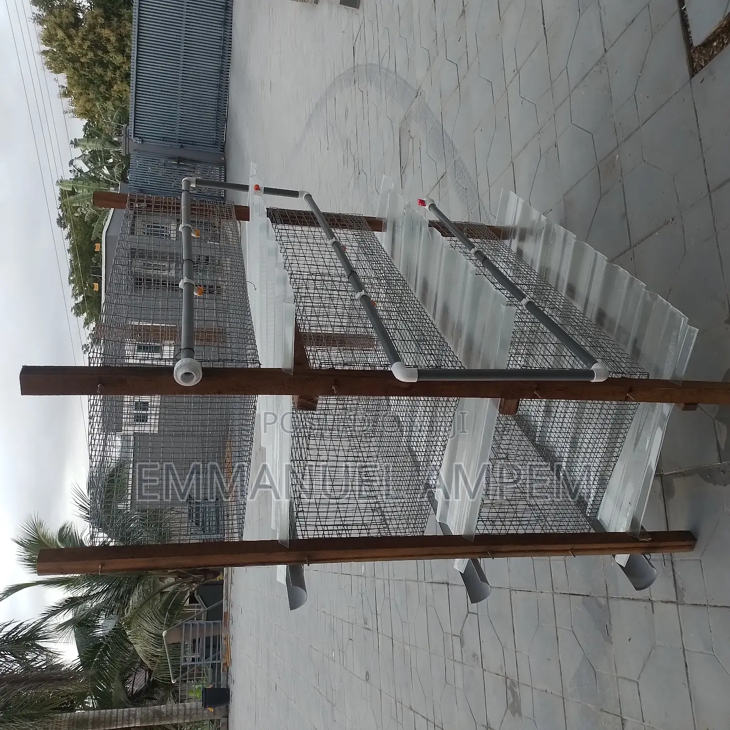 6 Unit Galvanised Cage for Rabbits and Grasscutters