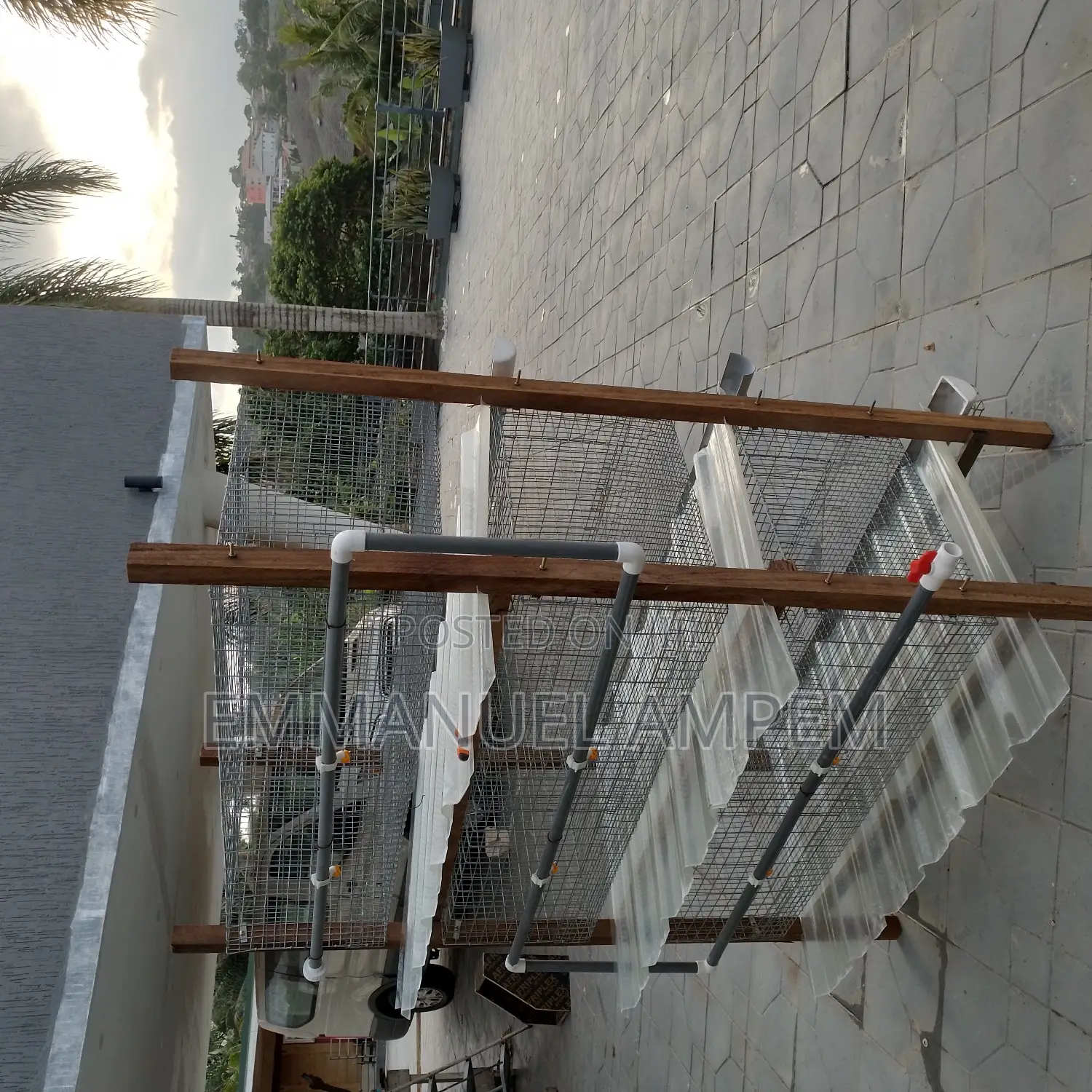 6 Unit Galvanised Cage for Rabbits and Grasscutters