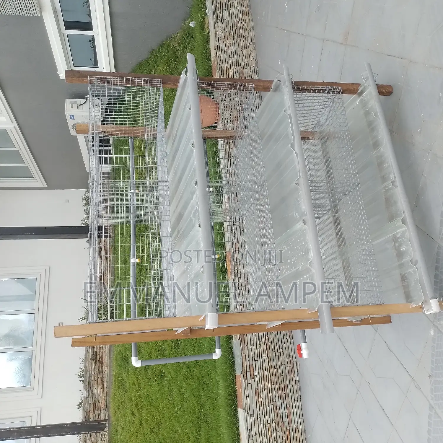 6 Unit Galvanised Cage for Rabbits and Grasscutters