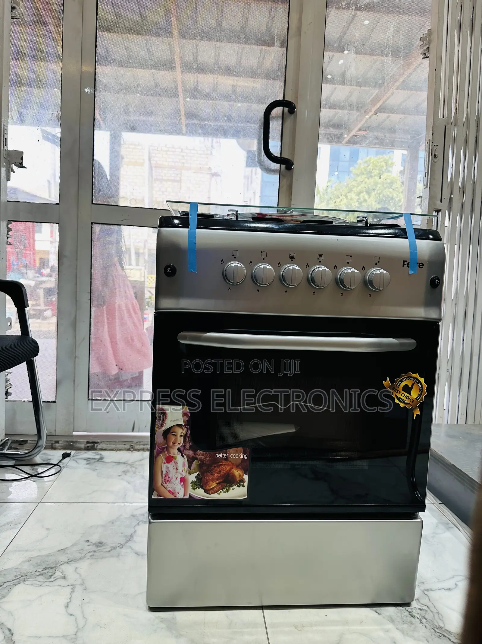 Sleek Freestanding 4burner 60/60 Ferre Smart Stove Oven