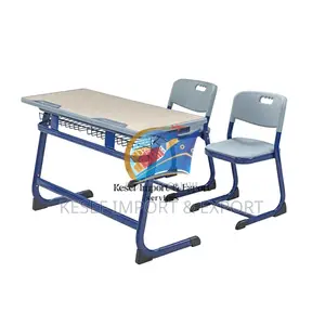 Double Student’S Desk With Double Chairs