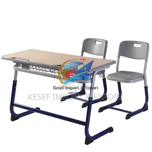 Double Student’S Desk With Double Chairs