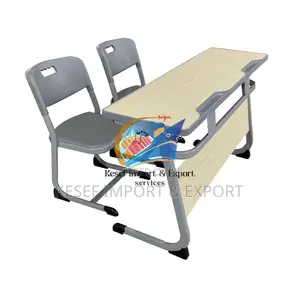 Double Student’S Desk With Double Chairs