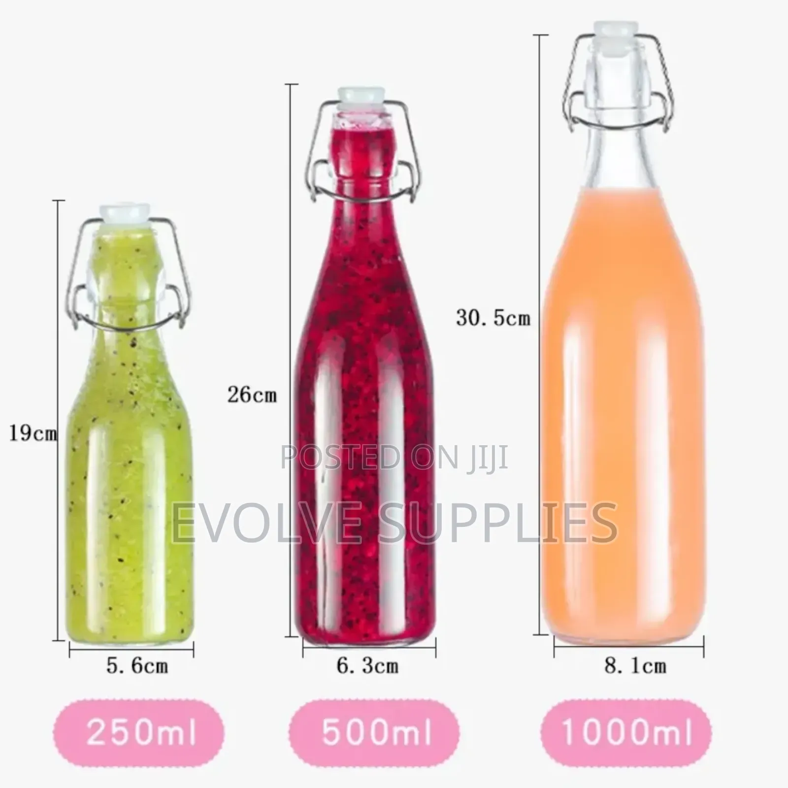 500ml,750ml and 1000ml Swing Bottles