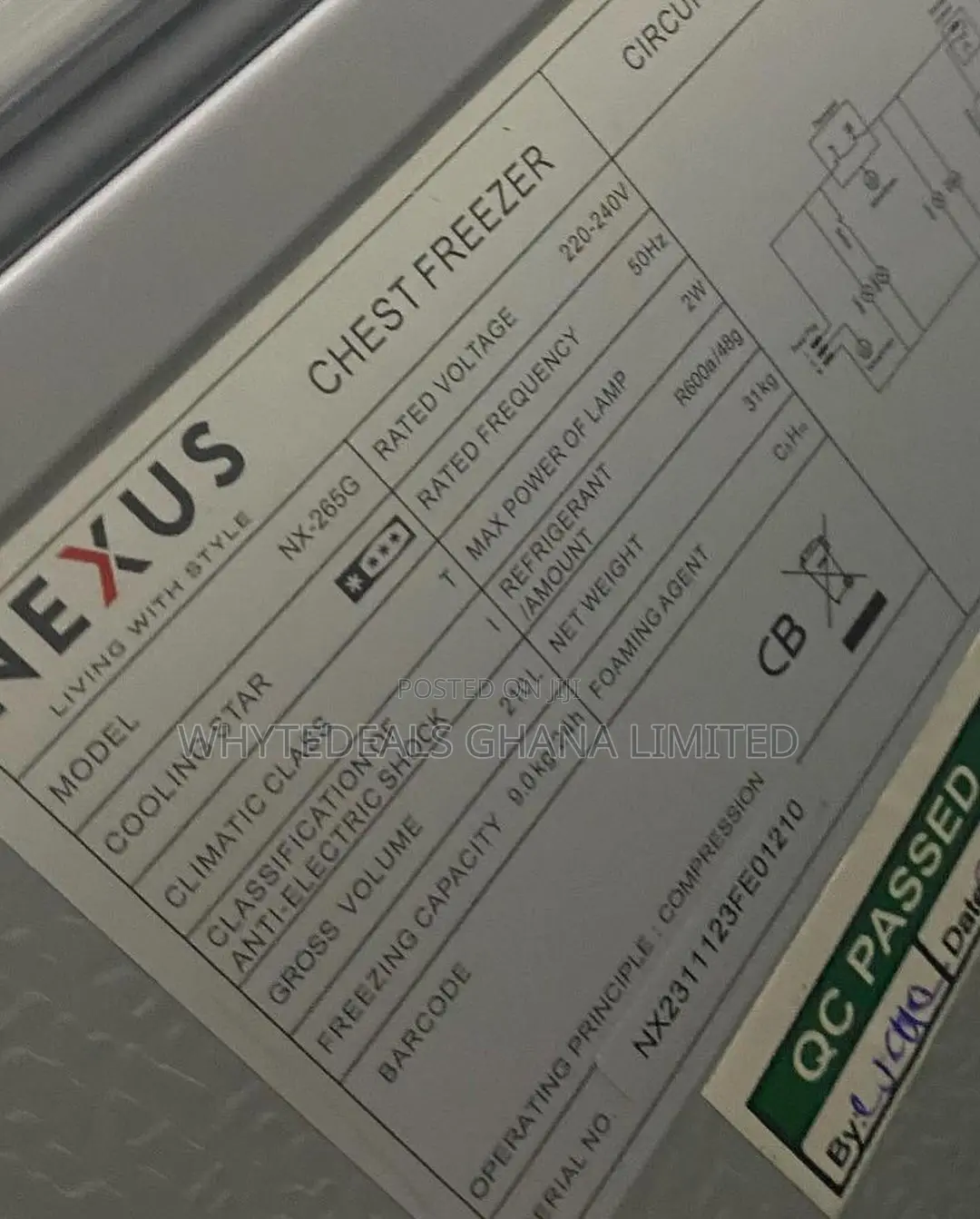 Nexus 210L Energy-Saving Chest Freezer/5-Years Warranty 2024
