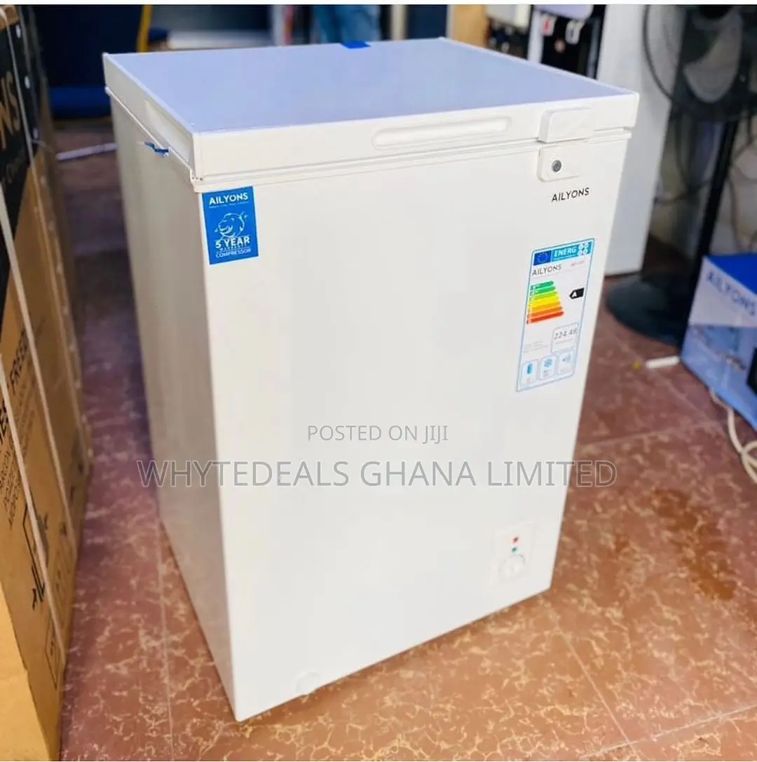 Ailyons Chest Freezer| 100_liter| Energy Save|Lock|Key| 2yrs Warranty