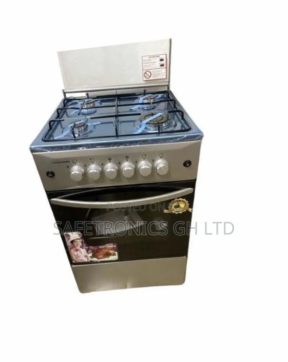 4 Gas 50x50cm Volcano Burner Gray Oven With Grill