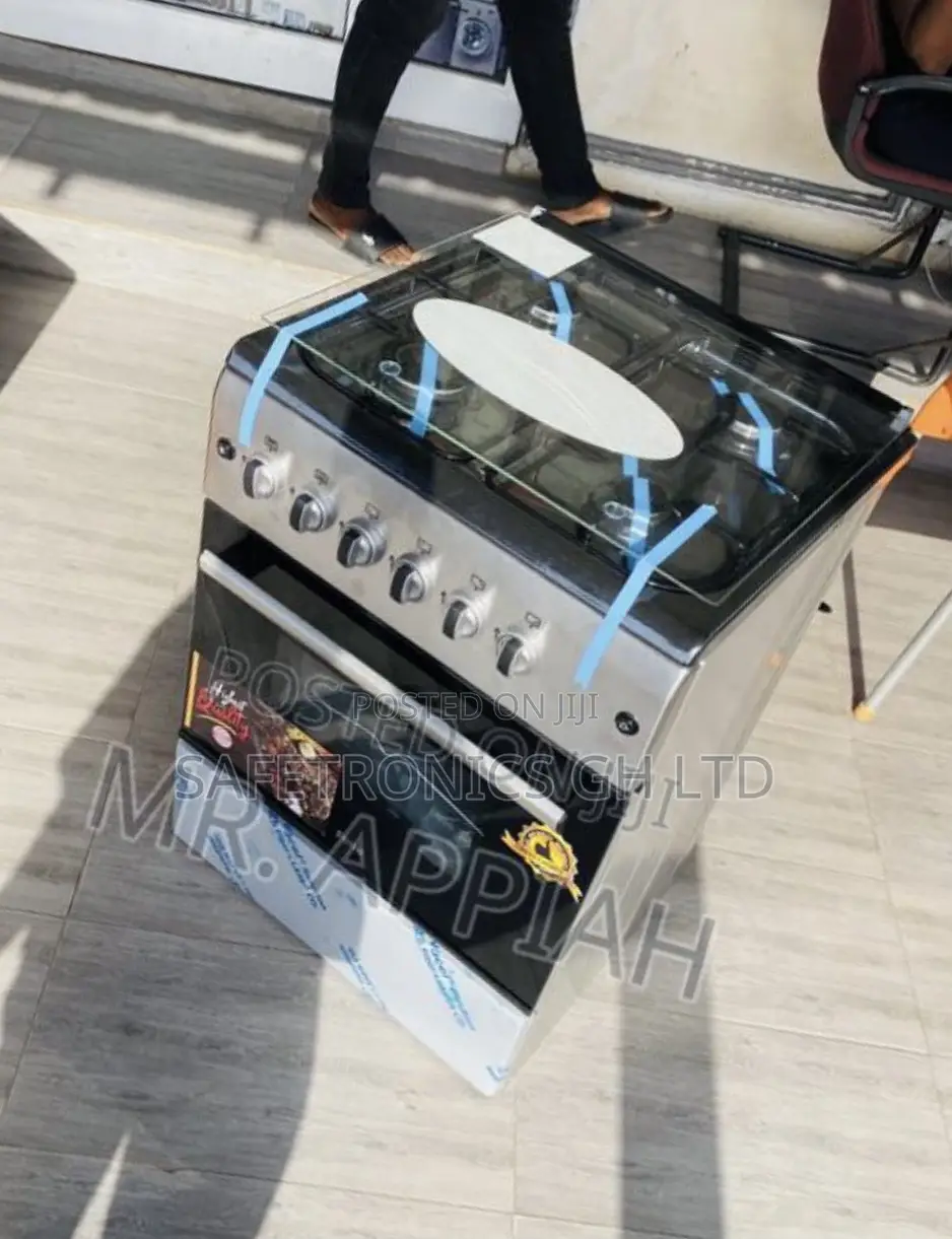Gray Ferre New Light 60x60 Oven With Grill 4 Gas Cooker