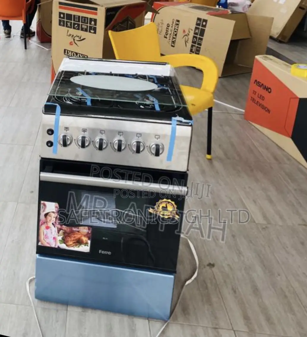 60x50cm Gray New Light 4 Gas Cooker Oven With Grill Ferre 