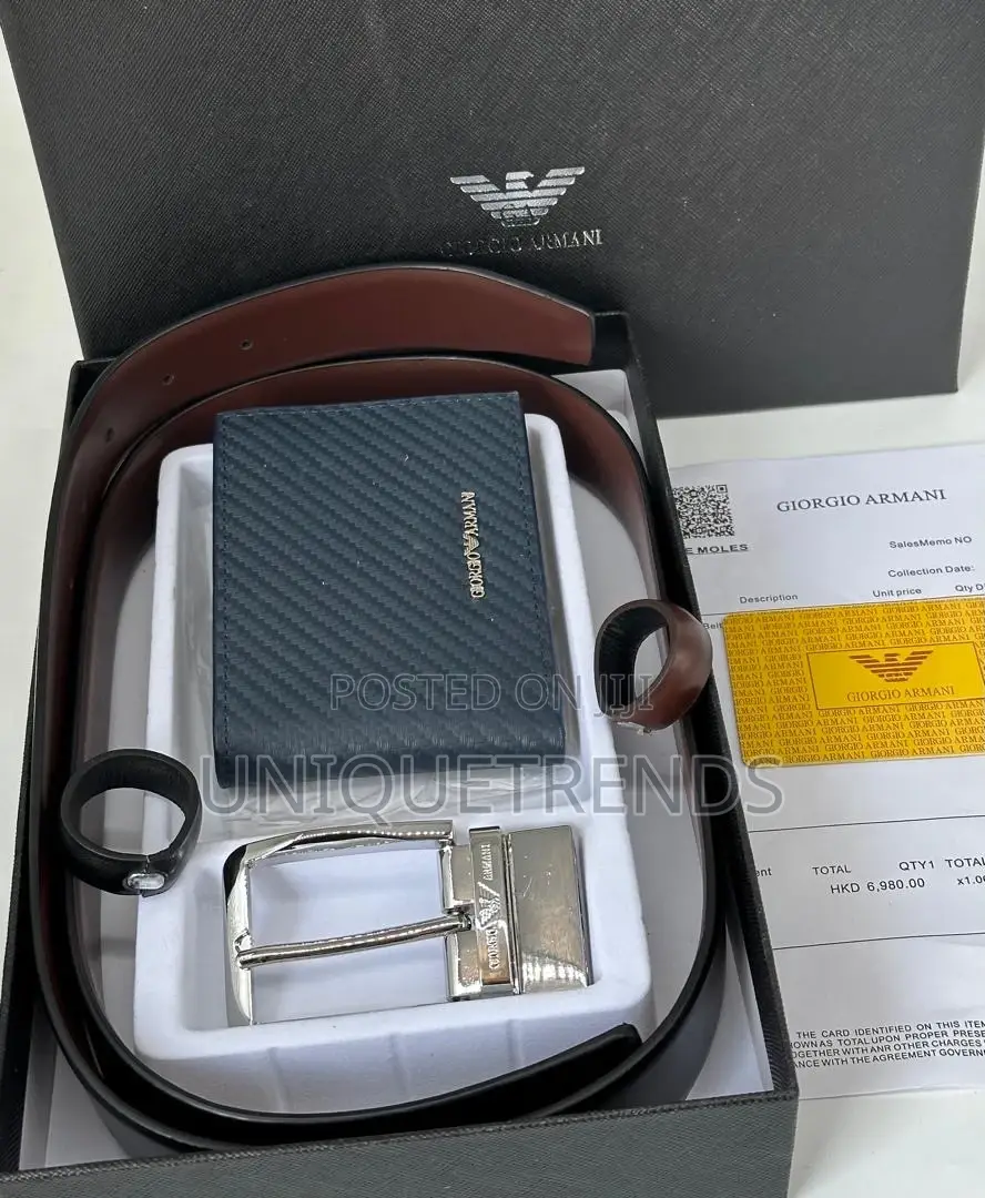 Designer Reversible Belts With Wallet