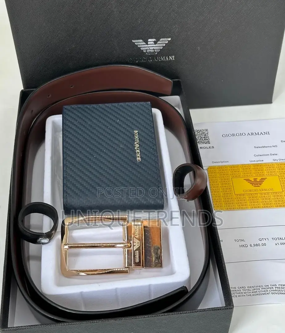 Designer Reversible Belts With Wallet