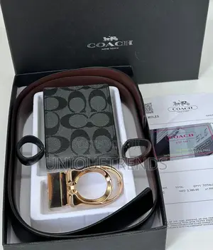 Designer Reversible Belts With Wallet